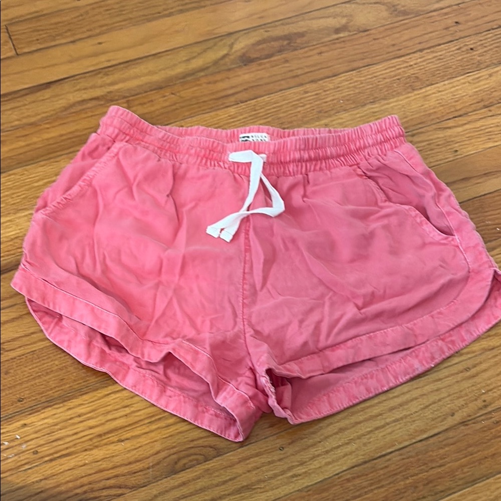 Billabong Pink Athletic Shorts with Elastic Waistband